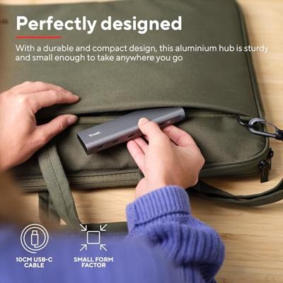 Trust HALYX 5 PORT USB-C HUB USB Hub Zilver
