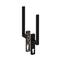 Hardbrass Hefschuifdeurgreep Geneve dubbel PC69 - zwart - thumbnail