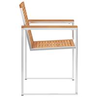 Tuinstoelen 6 st met kussens massief teakhout - thumbnail