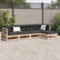 5-delige Loungeset massief grenenhout - thumbnail