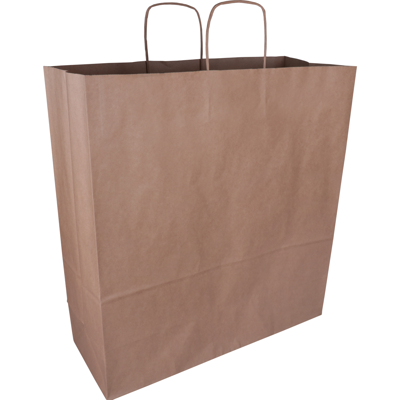 Tas | Kraftpapier | gedraaid papieren koord | 45x 17x48cm | draagtas | bruin | 100 stuks