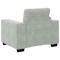 Bankstel met kussen 3 pcs Grijs 221 x 78 x 80 cm Velvet - thumbnail