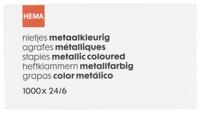 HEMA Nietjes Metaalkleurig 24/6 1000 Stuks bij Jumbo - thumbnail