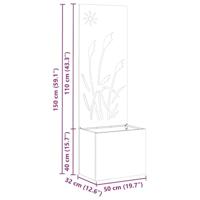 VidaXL Tuin privacy screen fretwerk roestig 50 x 140 cm cortenstaal - thumbnail