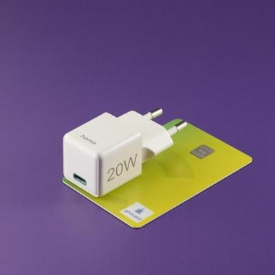 Hama Fast Charger USB-C PD/Qualcomm® Super-Mini Charger 20 W Oplader Wit - thumbnail