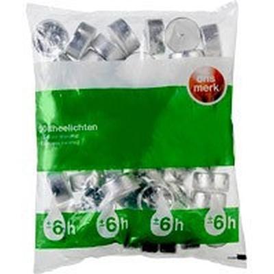 Ons Merk theelichten 8 branduren 30 stuks Ons Merk theelichten 8 branduren 30 stuks