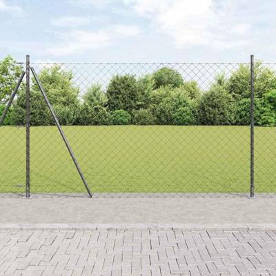 VidaXL Afrasteringspaal grijs 10 x 1,5 m (60 x 60 mm gaas)