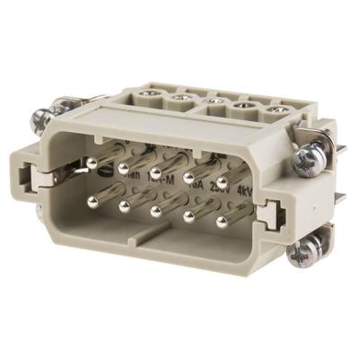 HARTING 09200102612 Pin-inzetstuk Han® A 10 + PE Schroeven 1 stuk(s) Piece