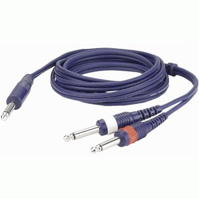 DAP FL34 verloopkabel 1x stereo jack naar 2x mono jack 150cm