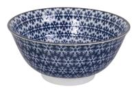 Keramische Kom Blauw/Wit - Tokyo Design Studio Mixed Bowls - 500ml 14.8x7cm - thumbnail