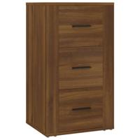 Dressoir 40x33x70 cm bewerkt hout bruineikenkleurig - thumbnail