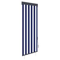 VidaXL Rolgordijn voor buiten 60x250 cm blauw en wit - thumbnail