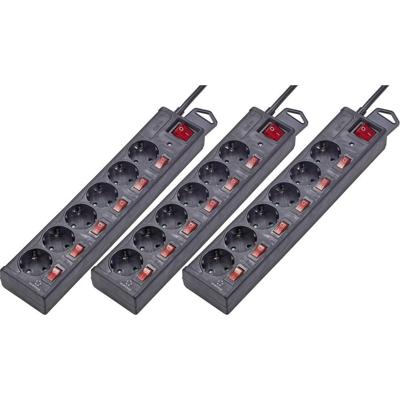 Renkforce RF-3050852 Overspanningsveilige stekkerdoos 6-voudig Zwart Randaarde stekker 3 stuk(s) Renkforce RF-3050852 Overspanningsveilige stekkerdoos 6-voudig Zwart Randaarde stekker 3 stuk(s)