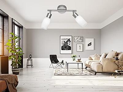 Trio Moderne PlafondlampMars 2-lichts nikkel mat - R80012007