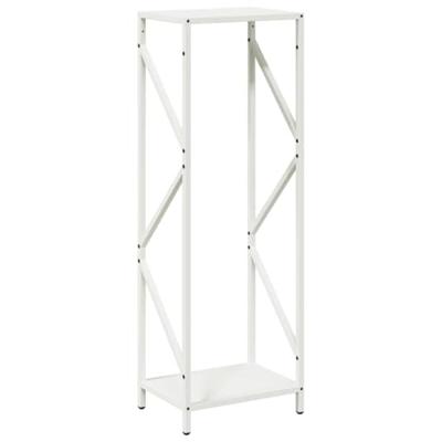 VidaXL Brandhoutrek 34x25x100 cm koudgewalst staal wit VidaXL Brandhoutrek 34x25x100 cm koudgewalst staal wit
