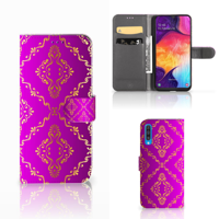 Wallet Case Samsung Galaxy A50 Barok Roze - thumbnail