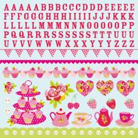 Kaisercraft • tea party sticker sheet 30,5x30,5cm - thumbnail