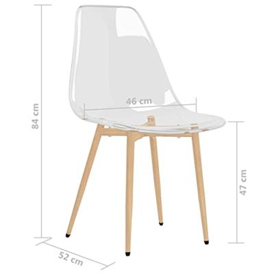 VidaXL Eetkamerstoelen 4 st pet transparant VidaXL Eetkamerstoelen 4 st pet transparant