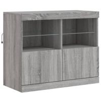 Dressoir met LED-verlichting 163x37x67 cm grijs sonoma eiken - thumbnail
