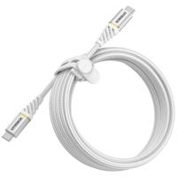OtterBox Premium Reinforced Braided USB-C naar USB-C Cable, snelle oplaadkabel voor Smartphone en Tablet, ultrarobuust, buig- en buigzaam getest, 3m, Wit - thumbnail