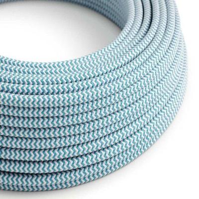 Strijkijzersnoer Turquoise (zigzag) - viscose | 10cm | Creative-Cables | Creative-Cables | Creative-Cables | Creative-Cables | Creative-Cables | | |