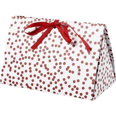 Vivi Gade Cadeaudoos, stippen, afm 15x7x8 cm, 250 gr, rood, 3 stuk/ 1 doos