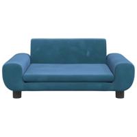 VidaXL Hondenmand 70x45x33 cm fluweel blauw - thumbnail