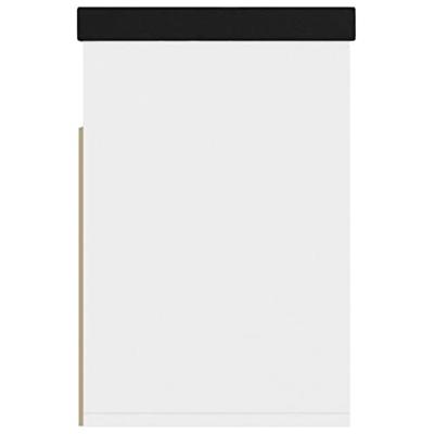 Schoenenbank met kussen 80x30x47 cm spaanplaat wit