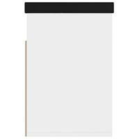 Schoenenbank met kussen 80x30x47 cm spaanplaat wit - thumbnail