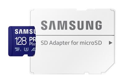 Samsung PRO Plus 128GB (2023) microSDXC + SD Adapter Micro SD-kaart Blauw