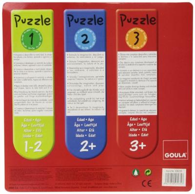 Goula vormenpuzzel Op School junior 28 cm hout 7 stukjes Goula vormenpuzzel Op School junior 28 cm hout 7 stukjes