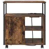 Kantoor kast Gerookt eiken 60 x 46 x 67 cm Bewerkt hout - thumbnail