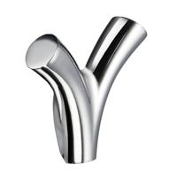 Smedbo Dubbele Handdoekhaak 8.2x3.5x7.6 cm Gepolijst Zink Chroom - thumbnail