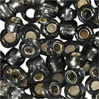 Creativ Company Rocailles, d 1,7 mm, afm 15/0, gatgrootte 0,5-0,8 mm, grey green, 25 gr/ 1 doos - thumbnail