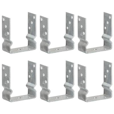 VidaXL Grondankers 6 st 12x6x15 cm gegalvaniseerd staal zilverkleurig VidaXL Grondankers 6 st 12x6x15 cm gegalvaniseerd staal zilverkleurig
