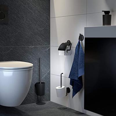 Tiger Tune Toiletborstel met houder Zwart metaal geborsteld / Zwart 9.6x38.2x12.1cm 1327338946 - thumbnail