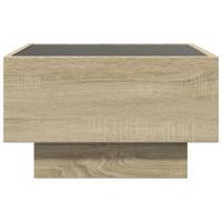 Salontafel met LED 50x50x30 cm bewerkt hout sonoma eikenkleurig - thumbnail