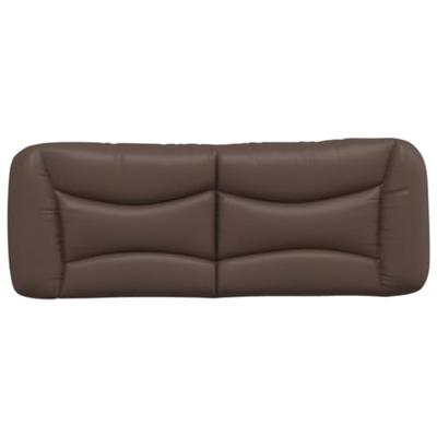 Hoofdbordkussen 140 cm kunstleer bruin