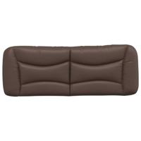 Hoofdbordkussen 140 cm kunstleer bruin - thumbnail