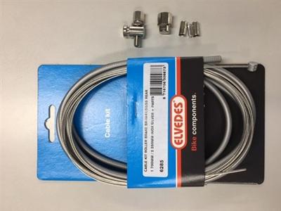 Elvedes Rollerbrake kabelkit br-im85/81/55/45 1700mm / 2250mm rvs - zilver (op kaart)