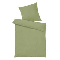 Soft-satijnen beddengoed-collectie, lindegroen 155 x 220 cm - thumbnail