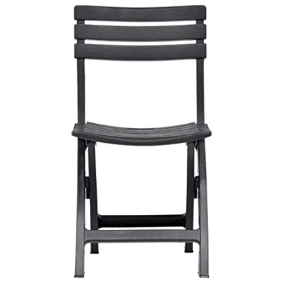 VidaXL Opklapbare stoelen, 2 stuks, kunststof, antraciet VidaXL Opklapbare stoelen, 2 stuks, kunststof, antraciet