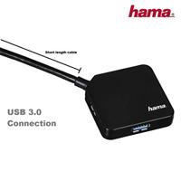 Hama 4-poorts USB 3.0 hub, compatibel met Windows 10, zwart - thumbnail