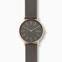 Skagen SKW2794 Horloge Signatur staal-leder rosekleurig-grijs 38 mm - thumbnail