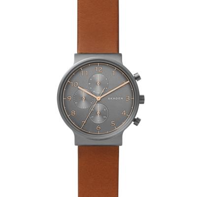 Skagen horlogeband SKW6418 Leder Cognac 20mm Skagen horlogeband SKW6418 Leder Cognac 20mm