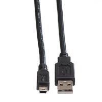 ROLINE USB 2.0 Kabel, type A - 5-Pin Mini, zwart, 3 m - thumbnail