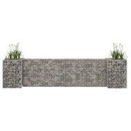 VidaXL Gabion plantenbak h-vormig 260x40x60 cm staaldraad