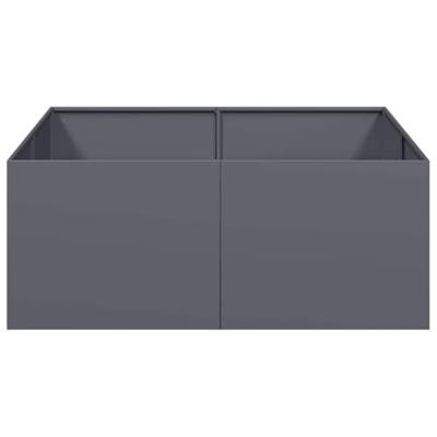 Plantenbak 100x100x40 cm staal antracietkleurig