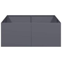Plantenbak 100x100x40 cm staal antracietkleurig - thumbnail