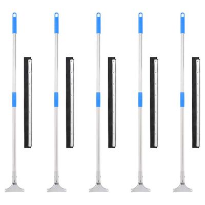 VidaXL Vloertrekkers 5 st 60x122,5 cm staal en rubber